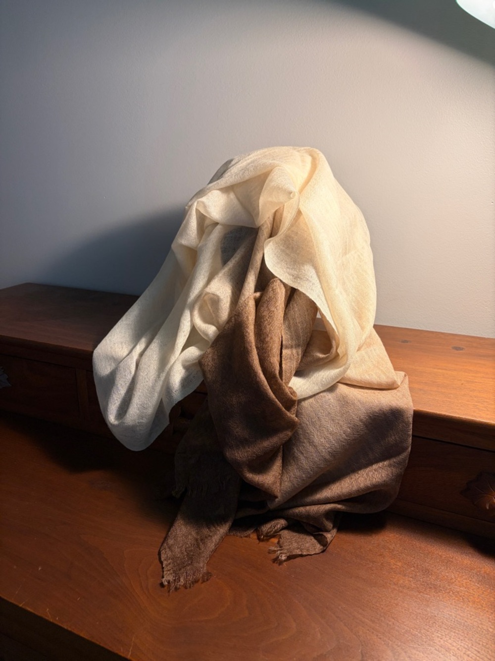 Vintage Deadstock NWT Saks Fifth Avenue Cashmere Scarf Ombré